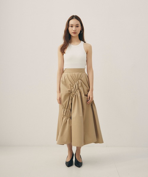 RANDEBOO（ランデブー）の「Cotton halter neck（タンクトップ・レディース・ホワイト/ブラック・FREE）」の9枚目の写真