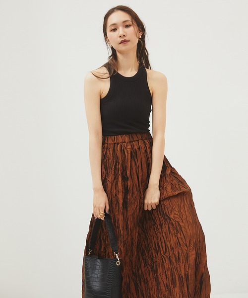 RANDEBOO（ランデブー）の「Cotton halter neck（タンクトップ・レディース・ホワイト/ブラック・FREE）」の10枚目の写真