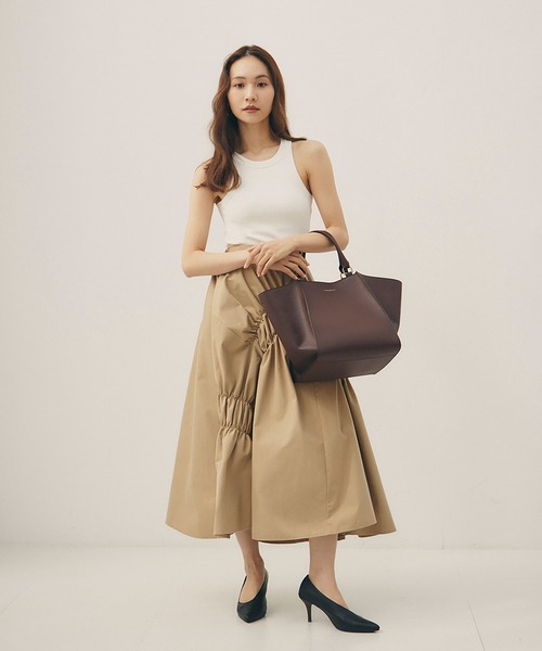 RANDEBOO（ランデブー）の「Cotton halter neck（タンクトップ・レディース・ホワイト/ブラック・FREE）」の15枚目の写真