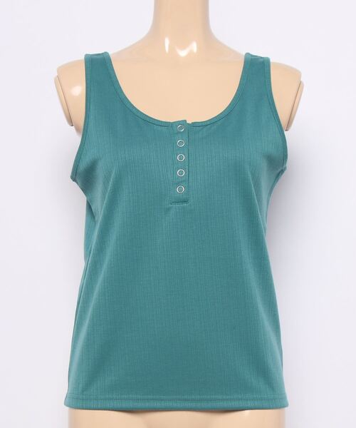 jumelle（ジュメロ）の「ランダムリブ前後２ｗａｙタンク（タンクトップ・レディース・グリーン/サーモンピンク・FREE）」の22枚目の写真