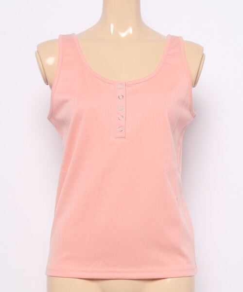 jumelle（ジュメロ）の「ランダムリブ前後２ｗａｙタンク（タンクトップ・レディース・グリーン/サーモンピンク・FREE）」の19枚目の写真