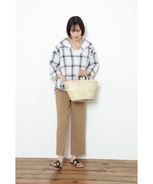 human woman（ヒューマンウーマン）の「マルシェカゴバッグ（かごバッグ・レディース・ベージュ・ﾌﾘ-）」の2枚目の写真