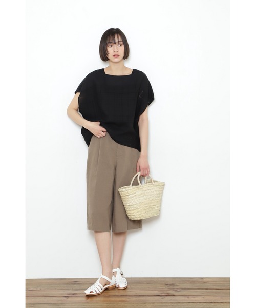 human woman（ヒューマンウーマン）の「マルシェカゴバッグ（かごバッグ・レディース・ベージュ・ﾌﾘ-）」の3枚目の写真