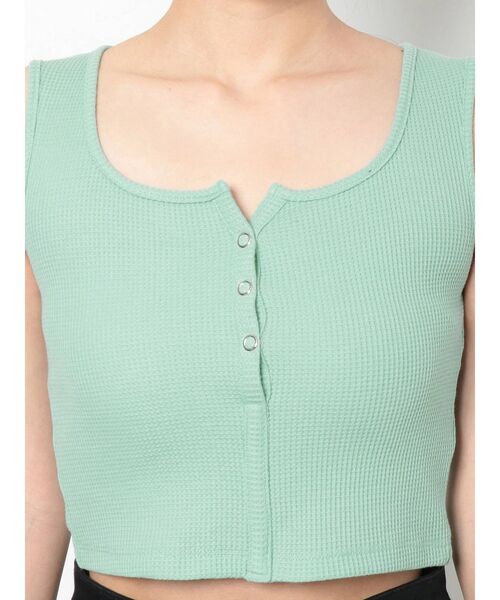 EMODA（エモダ）の「フロントボタンフィットタンクトップ（タンクトップ・レディース・ホワイト/グレー/ブラック/ブルー・FREE）」の19枚目の写真