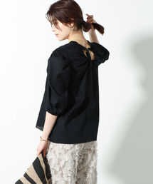 NOLLEY’S | ギャザーパフスリーブスタンドカラーブラウス(シャツ/ブラウス)