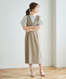 le.coeur blanc | ツイルストレッチ2WAYジャンパースカート(ジャンパースカート)