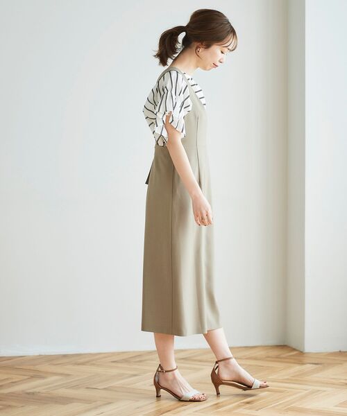 le.coeur blanc（ルクールブラン）の「ツイルストレッチ2WAYジャンパースカート（ジャンパースカート・レディース・モカ/ブラック・36/38）」の17枚目の写真