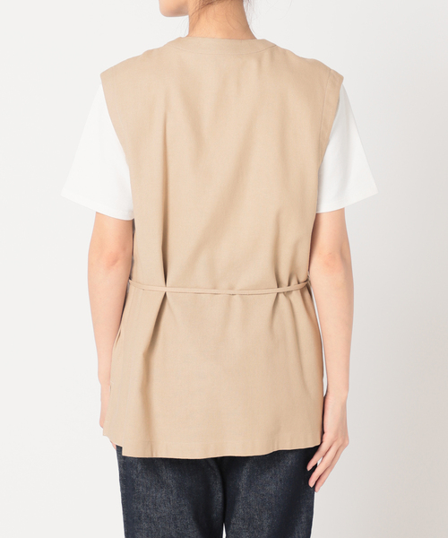 美品 イエナ 24SS リネン混ペプラムジレ ベスト 即完売 アイボリー 近年 イエナ ペプラムジレ 美品 イエナ 24SS リネン混ペプラムジレ ベスト