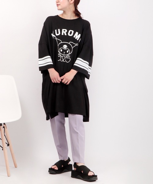 SPAO サンリオキャラクターズ ワンピース パジャマ(BLACK) サンリオ - 【日本未発売】SPAO クロミ パジャマ ルームウェア