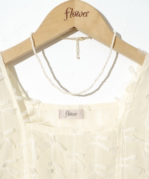 flower（フラワー）の「ナチュラルパールネックレス（ネックレス・レディース・ホワイト・FREE）」の8枚目の写真