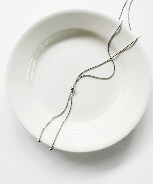 sowang（ソワン）の「【ステンレス】スライダーボウタイロングネックレス（ネックレス・レディース・シルバー/ゴールド/ピンク・FREE）」の5枚目の写真