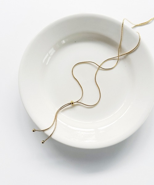 sowang（ソワン）の「【ステンレス】スライダーボウタイロングネックレス（ネックレス・レディース・シルバー/ゴールド/ピンク・FREE）」の6枚目の写真