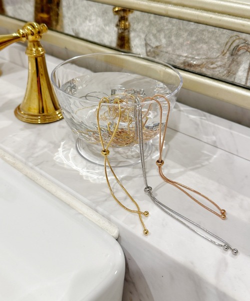 sowang（ソワン）の「【ステンレス】スライダーボウタイロングネックレス（ネックレス・レディース・シルバー/ゴールド/ピンク・FREE）」の8枚目の写真