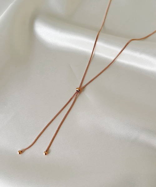 sowang（ソワン）の「【ステンレス】スライダーボウタイロングネックレス（ネックレス・レディース・シルバー/ゴールド/ピンク・FREE）」の18枚目の写真