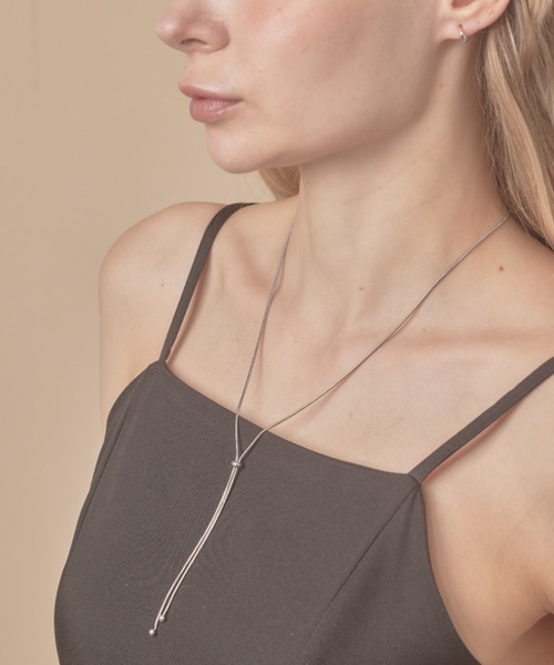 sowang（ソワン）の「【ステンレス】スライダーボウタイロングネックレス（ネックレス・レディース・シルバー/ゴールド/ピンク・FREE）」の22枚目の写真