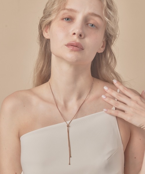 sowang（ソワン）の「【ステンレス】スライダーボウタイロングネックレス（ネックレス・レディース・シルバー/ゴールド/ピンク・FREE）」の15枚目の写真