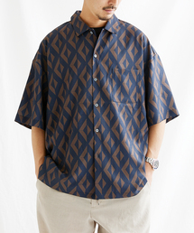 【GEOM PATTERN/ジオメパターン】ワイドシルエット 柄シャツ “総柄”