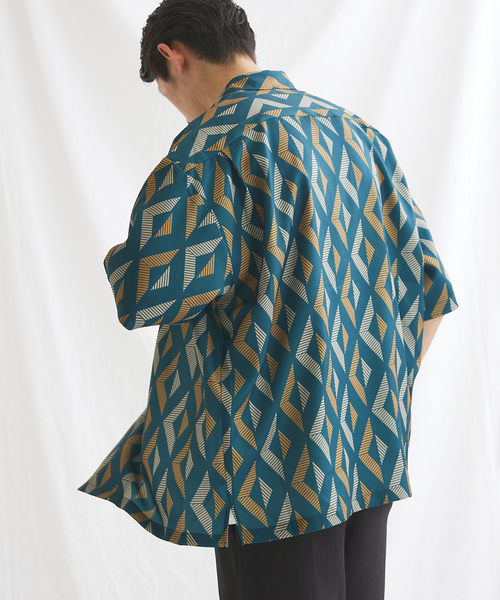 JOURNAL STANDARD ジオメパターン ワイドシルエット シャツ　総柄 追加》【GEOM PATTERN/ジオメパターン】ワイドシルエット 柄