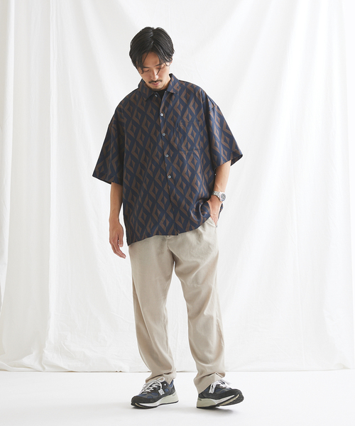 JOURNAL STANDARD(ジャーナルスタンダード)の「【GEOM PATTERN/ジオメパターン】ワイドシルエット 柄シャツ “総柄”(シャツ/ブラウス・メンズ・ブラック/ネイビー/ブラック系その他/グリーン/イエロー/ネイビー系・SMALL/MEDIUM/LARGE)」の19枚目の写真