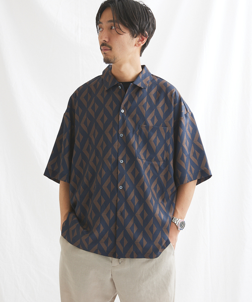 JOURNAL STANDARD(ジャーナルスタンダード)の「【GEOM PATTERN/ジオメパターン】ワイドシルエット 柄シャツ “総柄”(シャツ/ブラウス・メンズ・ブラック/ネイビー/ブラック系その他/グリーン/イエロー/ネイビー系・SMALL/MEDIUM/LARGE)」の22枚目の写真