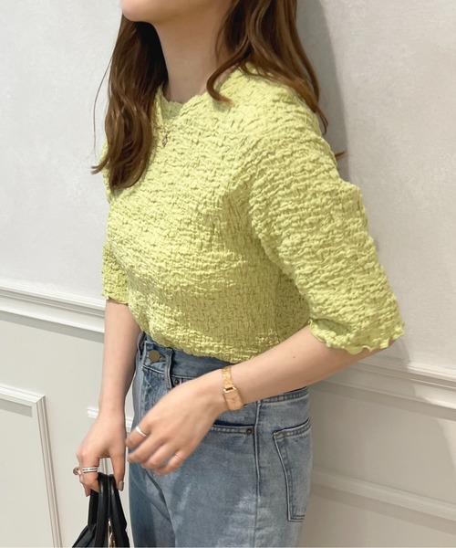 apres jour(アプレジュール)の「ぽこぽこトップス【ZOZOTOWN限定アイテム】(Tシャツ/カットソー・レディース・オレンジ/アイボリー/グリーン・X-LARGE/フリー)」の14枚目の写真