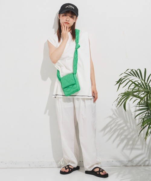 MERLOT（メルロー）の「サイドリボンナイロンパンツ（その他パンツ・レディース・ホワイト/ブラック/ピンク・FREE）」の12枚目の写真