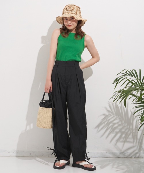 MERLOT（メルロー）の「サイドリボンナイロンパンツ（その他パンツ・レディース・ホワイト/ブラック/ピンク・FREE）」の10枚目の写真