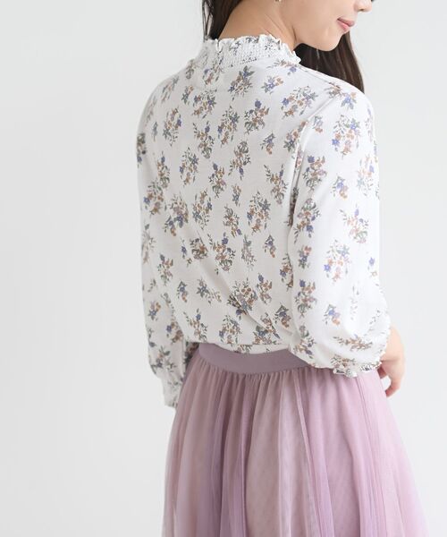 rps(アールピーエス)の「シャーリング衿7分袖カットプルオーバー(Tシャツ/カットソー・レディース・ベージュ/オフホワイト/オートミール/ホワイト系その他2・M)」の15枚目の写真