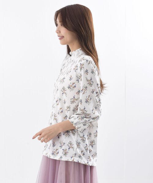 rps(アールピーエス)の「シャーリング衿7分袖カットプルオーバー(Tシャツ/カットソー・レディース・ベージュ/オフホワイト/オートミール/ホワイト系その他2・M)」の9枚目の写真