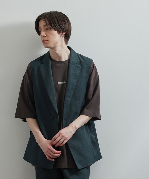 JUNRED(ジュンレッド)の「SET UP対応ドレープカチオンテーラードベスト(ベスト・メンズ・ダークグリーン/ライトグレー/チャコールグレー/ブルー系その他・S/L/M)」の15枚目の写真