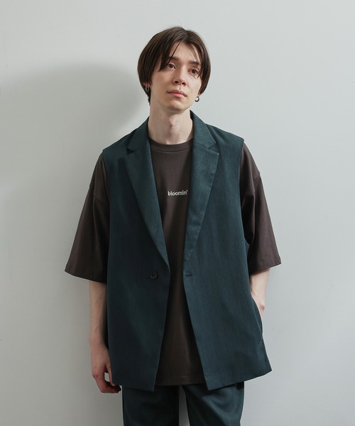 JUNRED(ジュンレッド)の「SET UP対応ドレープカチオンテーラードベスト(ベスト・メンズ・ダークグリーン/ライトグレー/チャコールグレー/ブルー系その他・S/L/M)」の16枚目の写真