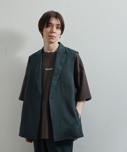 JUNRED(ジュンレッド)の「SET UP対応ドレープカチオンテーラードベスト(ベスト・メンズ・ダークグリーン/ライトグレー/チャコールグレー/ブルー系その他・S/L/M)」の17枚目の写真