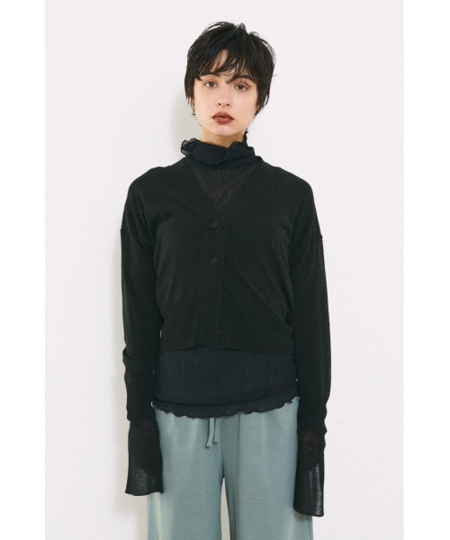 【売れました】BLACKbymoussy(ブラックバイマウジー)深Vカーディガン 売れました】BLACKbymoussy(ブラックバイマウジー)深Vカーディガン
