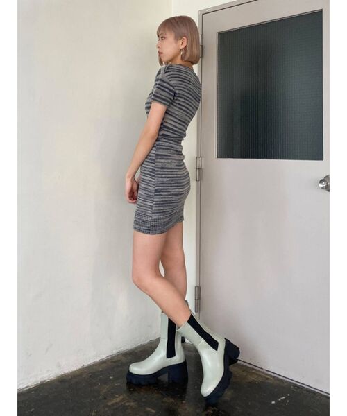 EMODA（エモダ）の「カラーストライプニットスカート（スカート・レディース・ブラック/レッド/ブルー・FREE）」の14枚目の写真