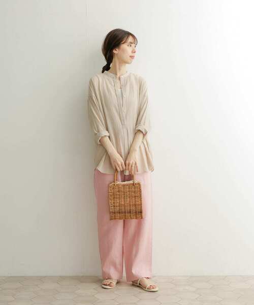 URBAN RESEARCH DOORS(アーバンリサーチドアーズ)の「コットンワッシャーワイドシャツ(シャツ/ブラウス・レディース・ブルー/ネイビー/ライトベージュ・MEDIUM)」の12枚目の写真