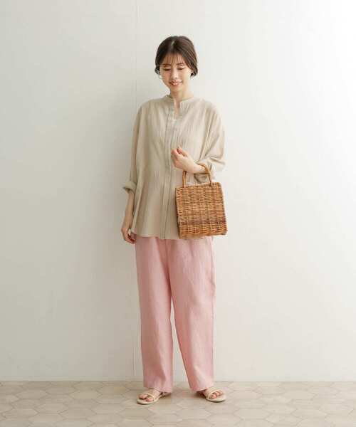 URBAN RESEARCH DOORS(アーバンリサーチドアーズ)の「コットンワッシャーワイドシャツ(シャツ/ブラウス・レディース・ブルー/ネイビー/ライトベージュ・MEDIUM)」の14枚目の写真