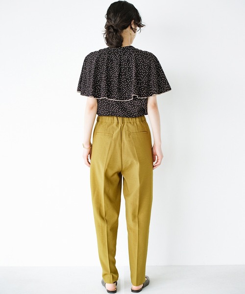 haco!（ハコ）の「お手入れも着心地も楽ちんが1番！部屋着感覚で着られてきれい見せが叶う　お仕事にも便利な撥水加工のストレートパンツ（その他パンツ・レディース・マスタード/ダークネイビー・SMALL/MEDIUM/LARGE/X-LARGE）」の11枚目の写真