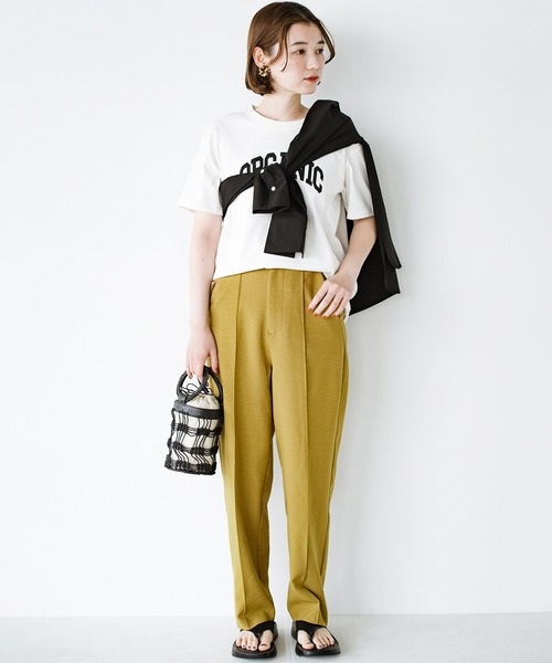 haco!（ハコ）の「お手入れも着心地も楽ちんが1番！部屋着感覚で着られてきれい見せが叶う　お仕事にも便利な撥水加工のストレートパンツ（その他パンツ・レディース・マスタード/ダークネイビー・SMALL/MEDIUM/LARGE/X-LARGE）」の15枚目の写真