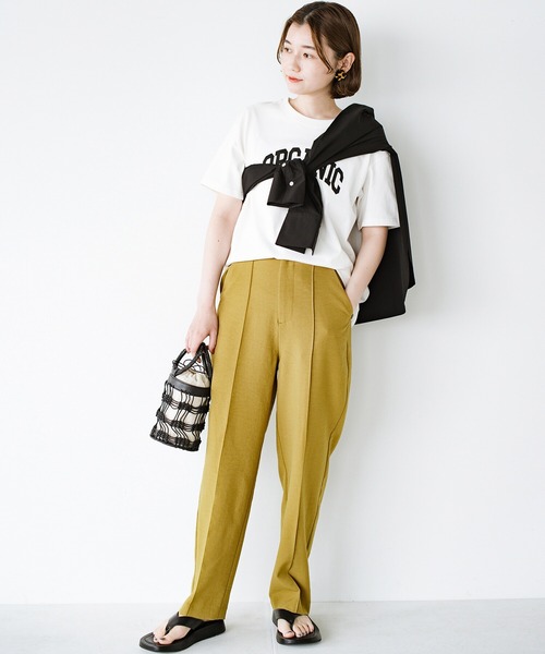 haco!（ハコ）の「お手入れも着心地も楽ちんが1番！部屋着感覚で着られてきれい見せが叶う　お仕事にも便利な撥水加工のストレートパンツ（その他パンツ・レディース・マスタード/ダークネイビー・SMALL/MEDIUM/LARGE/X-LARGE）」の16枚目の写真