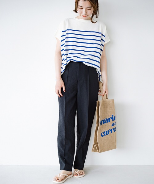 haco!（ハコ）の「お手入れも着心地も楽ちんが1番！部屋着感覚で着られてきれい見せが叶う　お仕事にも便利な撥水加工のストレートパンツ（その他パンツ・レディース・マスタード/ダークネイビー・SMALL/MEDIUM/LARGE/X-LARGE）」の21枚目の写真