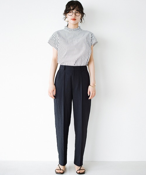 haco!（ハコ）の「お手入れも着心地も楽ちんが1番！部屋着感覚で着られてきれい見せが叶う　お仕事にも便利な撥水加工のストレートパンツ（その他パンツ・レディース・マスタード/ダークネイビー・SMALL/MEDIUM/LARGE/X-LARGE）」の22枚目の写真