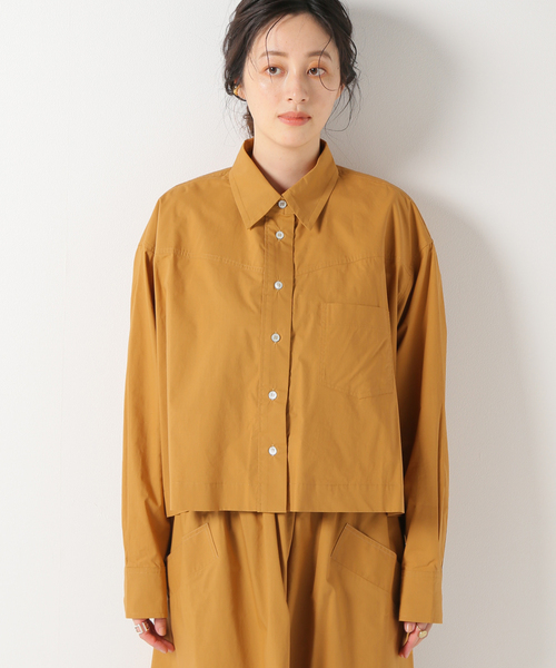 IENA(イエナ)の「【ROBERTO COLLINA/ロベルトコリーナ】ポプリンクロップドシャツ(シャツ/ブラウス・レディース・ブラウン/イエロー・FREE)」の19枚目の写真