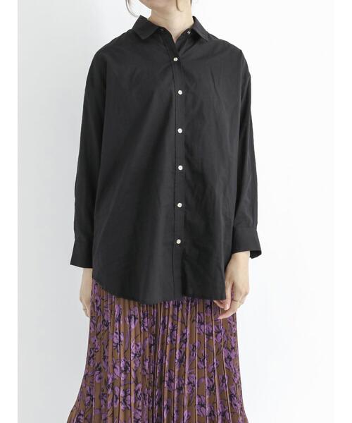 Te chichi（テチチ）の「コットンオーバーシャツ（シャツ/ブラウス・レディース・ブラック/ブルー/ベージュ/ピンク・ﾌﾘ-）」の10枚目の写真