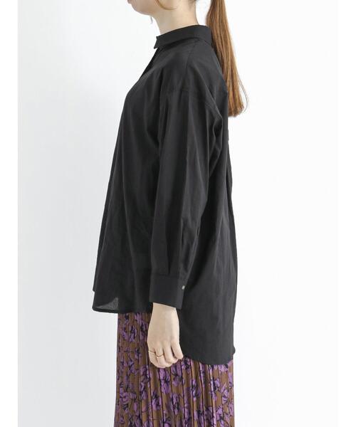 Te chichi（テチチ）の「コットンオーバーシャツ（シャツ/ブラウス・レディース・ブラック/ブルー/ベージュ/ピンク・ﾌﾘ-）」の11枚目の写真