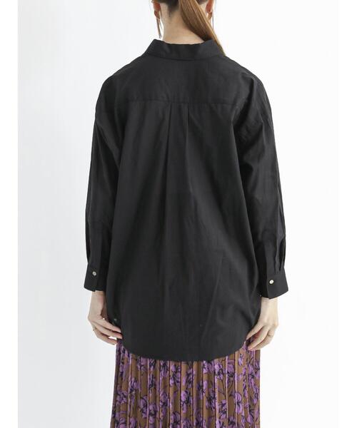 Te chichi（テチチ）の「コットンオーバーシャツ（シャツ/ブラウス・レディース・ブラック/ブルー/ベージュ/ピンク・ﾌﾘ-）」の12枚目の写真