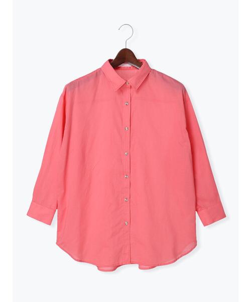 Te chichi（テチチ）の「コットンオーバーシャツ（シャツ/ブラウス・レディース・ブラック/ブルー/ベージュ/ピンク・ﾌﾘ-）」の17枚目の写真