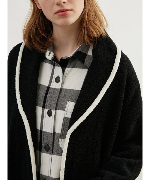 gelato pique（ジェラートピケ）の「【JoelRobuchon】【UNISEX】エアリーモコガウン（ニット/セーター・レディース・ブラック・S-M/M-L）」の8枚目の写真