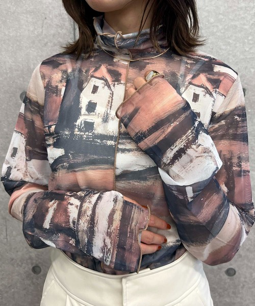 byYOUANCE（バイユアンス）の「ｼｱｰﾒﾛｳﾊｲﾈｯｸﾛﾝT（Tシャツ/カットソー・レディース・ターコイズブルー/オレンジ/グリーン/ブラック系その他/グリーン系その他/ブルー系その他/その他1/その他2/その他3/その他4・FREE）」の8枚目の写真