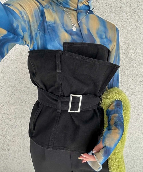 byYOUANCE（バイユアンス）の「ｼｱｰﾒﾛｳﾊｲﾈｯｸﾛﾝT（Tシャツ/カットソー・レディース・ターコイズブルー/オレンジ/グリーン/ブラック系その他/グリーン系その他/ブルー系その他/その他1/その他2/その他3/その他4・FREE）」の10枚目の写真