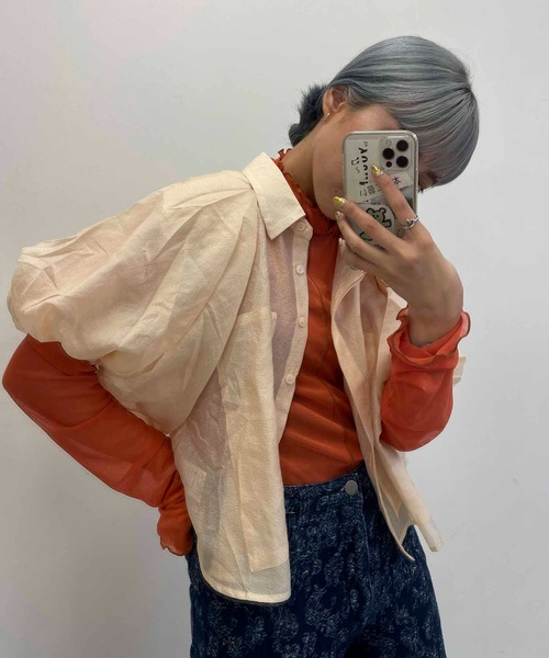 byYOUANCE（バイユアンス）の「ｼｱｰﾒﾛｳﾊｲﾈｯｸﾛﾝT（Tシャツ/カットソー・レディース・ターコイズブルー/オレンジ/グリーン/ブラック系その他/グリーン系その他/ブルー系その他/その他1/その他2/その他3/その他4・FREE）」の7枚目の写真